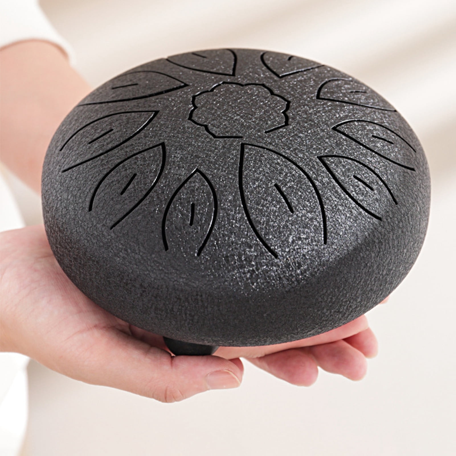 YIFAEUX 6-Inch Steel Tongue Drum with Mallets Note Stickers 11 Notes C Key Meditation Yoga Sound Therapy Hand Pan Drum Musical Percussion Instrument