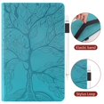 thumbnail image 4 of Tree of Life Embossed Case for Fire HD8(2022) Stand, Card Slots, Stylus Loop Blue, 4 of 5