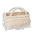 thumbnail image 3 of Desk Storage Organizer | Quilted Floral Fabric Storage Basket | Small Caddy Organizer for Office Desk, 5 X 5 X 4.5 in, 3 of 6