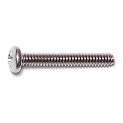 

#6-32 x 1 18-8 Stainless Steel Coarse Thread Phillips Pan Head Machine Screws MSPSS-086