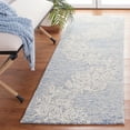 thumbnail image 2 of SAFAVIEH Jardin Lucille Leaves Runner Rug, Blue/Ivory, 2'3" x 8', 2 of 8