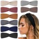 thumbnail image 1 of Diademas elásticas YONGSHENG para Mujeres y Niñas con Nudo Superior Boho Twist Color sólido 8 Piezas, 1 of 5
