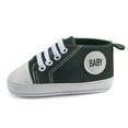 thumbnail image 5 of Zanarzt Toddler Slip On Shoes Unisex Baby Boy Girl Canvas Sneaker Soft Sole Infant Lace up Newborn Toddler First Walkers Crib Shoes Dark Green,US 3.5, 5 of 8