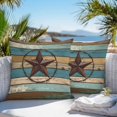 thumbnail image 5 of Waterproof Throw Pillow Covers Set of 2, 26x26 Inch Texas Star Decorative Pillowcases Outdoor Pillow Slip Cushion Covers Set for Couch Tent Teal Brown Stars Vintage Wooden, 5 of 7