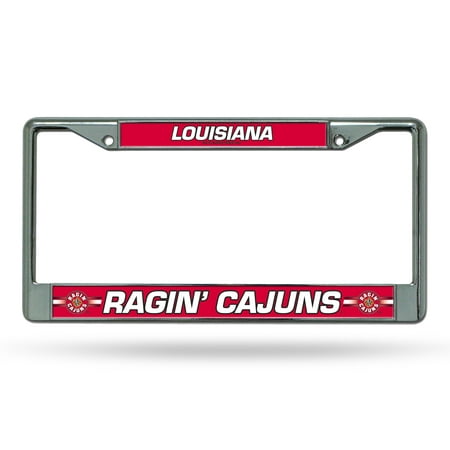 LA Lafayette Ragin Cajuns NCAA Chrome Metal License Plate