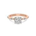 thumbnail image 5 of IGI Certified 2 Carat Round Shape Lab Grown Diamond Engagement Ring | 14K Rose Gold | Sheryl Marquise Side Stone Diamond Ring | FG-VS1-VS2 Quality Friendly Diamonds, 5 of 7