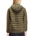 thumbnail image 2 of Women’s Lightweight Insulated Removable Hood Lined Quilted Zip Puffer Jacket (Olive, 2XL), 2 of 4