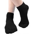 thumbnail image 3 of pares de calcetines de yoga negros para hombre, forro polar antideslizante de algodón para trampolín deportivo, 3 of 5