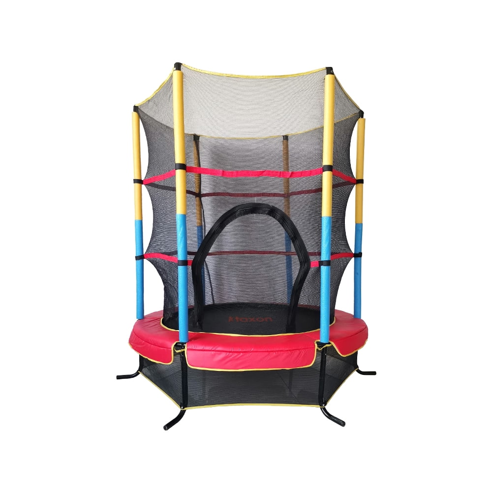 UBesGoo 55" Round Kids Mini Trampoline, with Enclosure Net Pad