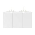 thumbnail image 6 of Modway Bryn 48" Wall-Mount Double Sink Bathroom Vanity in White White, 6 of 9