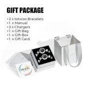 TOTWOO Long Distance Bracelets for Couples, Vibration & Light Up Bracelet, Montain & Sea Long Distance Relationship Gifts for Girlfriend Boyfriend