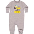 thumbnail image 2 of Inktastic It's Fun Bee-ing One Cute Bee First Birthday Baby Fleece Romper, 2 of 4