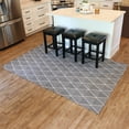 thumbnail image 6 of Sunnydaze Traditional Flat Weave Charcoal Gray Lattice Indoor Area Rug, 5' x 7', 6 of 9