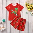 thumbnail image 5 of Hiijoy Big Boy's Cartoon Dinosaur Print Short Sleeved T-Shirt & Shorts Outfits, Sizes 11-12Y, 5 of 8