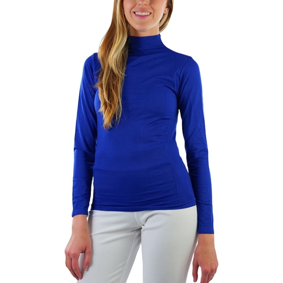 ToBeInStyle Women's Long Sleeve Turtleneck Top - Royal Blue