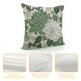 thumbnail image 4 of Creowell Sage Green White Pillow Covers Dahlia Floral Decorative Throw Pillows For Couch Geometry Flowers Modern Pillow Cases Home Decor For Sofa Couch Porch Patio Living Room Outdoor, 4 of 5
