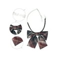 thumbnail image 3 of INSPIRE CHIC Women's Plaid Bow Ties Elastic Band Pretied Bowties for Casual Red Black One Size, 3 of 6