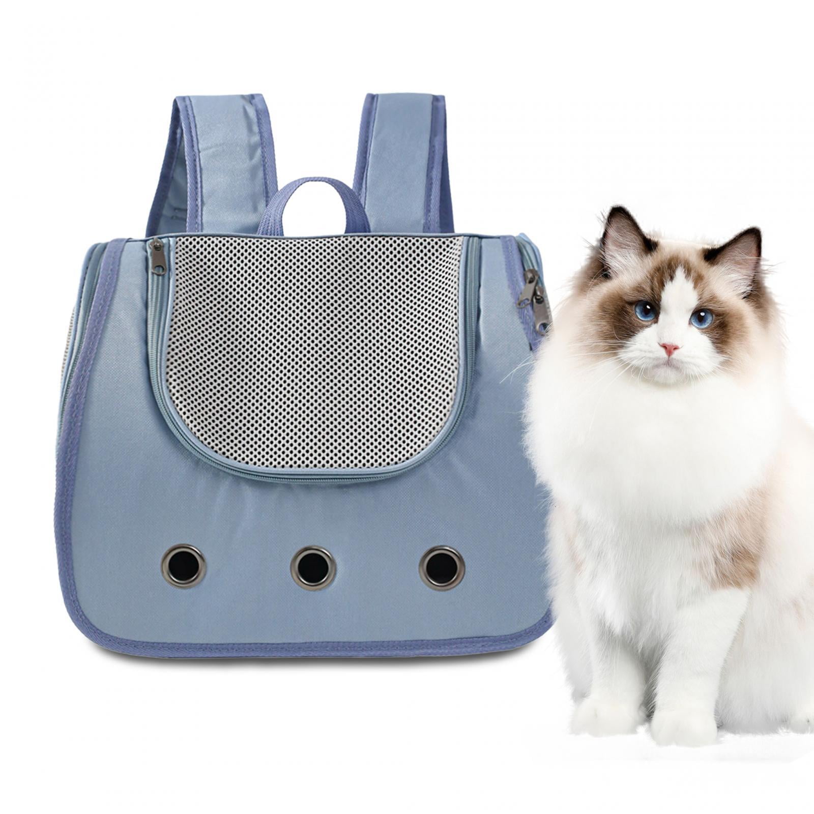 oshhnii Cat Backpack Carrier Comfortable Ventilation Portable Breathable Dog Cat Carrier Blue
