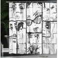 thumbnail image 4 of Ambesonne Eiffel Tower Shower Curtain, Modern Paris Girl, 69"Wx84"L, Black White Grey, 4 of 5