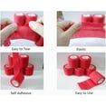 thumbnail image 4 of 6 Pack 2" x 5 Yards Self Adhesive Bandage Wrap Breathable Cohesive Vet Wrap for Pets, Elastic Self-Adherent Tape for Sports, Wrist, Ankle ( Red), 4 of 5