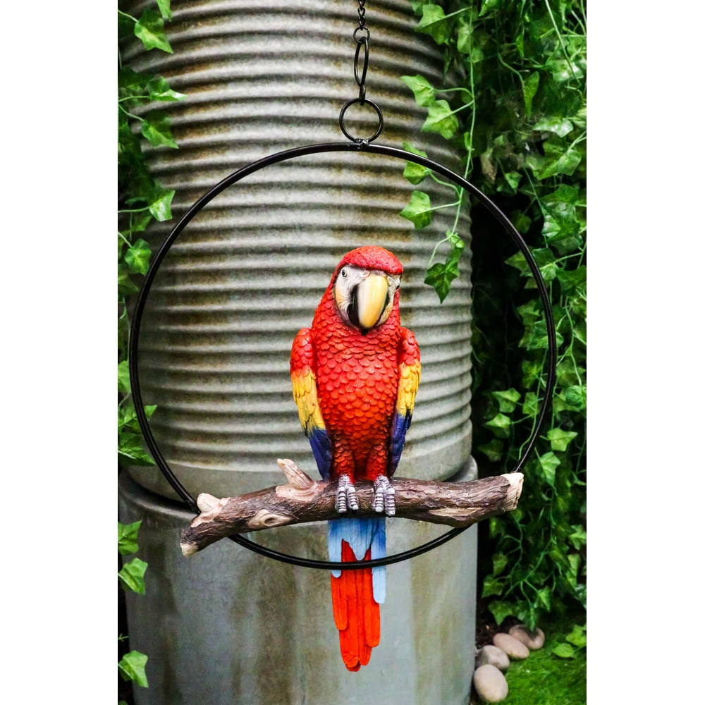 macaw parrot statue
