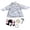 Gray Basic Set, variant on Porch Goose Robe Outfit, Porch Goose Bathrobe Outfits With Cozy Bathrobe Costume Accessories, Porch Goose Outfits For 23 Inch Garden Statue Outdoor Porch Decor, Funny Yard Decoration