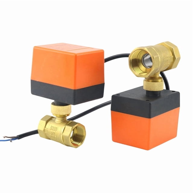 Válvula de Bola Motorizada de Latón de 3/4 de Pulgada, Bidireccional, DN20, Electroválvula Eléctrica de Hilos y Dos Controles, 220 V