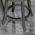 thumbnail image 3 of 24" Counter Stool, Weathered Gray Finish, French Gray Leather Seat, 3 of 4