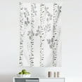 thumbnail image 1 of Birch Tree Tapestry, Plain Colored Branches Leaves Autumn Nature Forest Inspired Image Print, Fabric Wall Hanging Decor for Bedroom Living Room Dorm, 5 Sizes, Grey White, by Ambesonne, 1 of 1