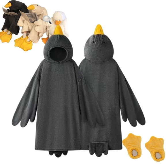 siminsem Oversized Wearable Blanket Hoodie Fleece Hoodie Blanket with Sleeves Sherpa Lined Extra Long Hooded Blanket Cozy Lounge Sweatshirt Giant Pocket Warm Snuggle, Dark Gray,XXL