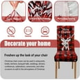 thumbnail image 3 of Christmas Chair Covers Dining Room Snowman Reindeer Chair Covers Set of 4 Christmas Seat Cover Washable Xmas Dining Chair Protector Slipcover for Dining Room Kitchen Holiday Party, 3 of 7