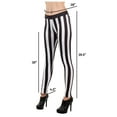 thumbnail image 5 of Black and White Striped Leggings, 5 of 6