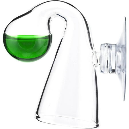 Glass CO2 Drop Checker – CO2 Monitor Kit for Aquarium Tank – Functional and Reliable – Transparent Drop Checker, 4dkh/pH Reagent Solution and Suction Cup
