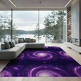 thumbnail image 2 of ODIKA 8'x10' Washable Area Rug Non-Slip Chair-Friendly Mat Cosmic Galaxy Swirl Abstract Nebula Stardust Constellation Purple Starry for Dining Room, Large Office, Lounge, 2 of 7