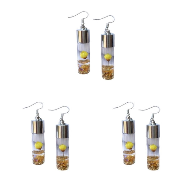 Minnieouse 1 par de pendientes de gota para mujer, colgante de botellas de cristal, joyería de cumpleaños, amarillo Type1 NO1 Minnieouse CBP308107