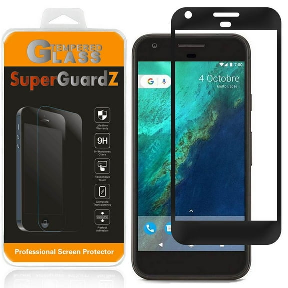 For Google Pixel XL XL (2016 Release) - SuperGuardZ FULL COVER Tempered Glass Screen Protector [Anti-Scratch, Anti-Bubble]   LED Stylus Pen
