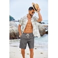 thumbnail image 3 of COOFANDY Men's Drawstring Shorts with Elastic Waistband Classic Loose Fit Flat Front Shorts, 3 of 6