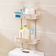 thumbnail image 2 of Estante de almacenamiento para baño multifuncional de doble capa, estante para inodoro montado en la pared, color blanco, 2 of 8