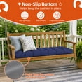 thumbnail image 6 of ROFIEJOX 4-Inch Tufted Patio Bench Cushion, 36" x 14", Non-Slip Outdoor Seat Pad for Porch Swing and Garden Furniture, Blue, 6 of 7