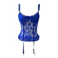 LLQEUIB Blue Chemise Sleepwear with Garter Belt,Lingerie for Women Cute