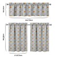 thumbnail image 6 of Kitchen Curtains 36 Inch Short - 3 Panel Set, Rod Pocket Window Curtain, 100% Polyester for Farmhouse, Cafe, Kitchen, Living Room, Bedroom, Sports-Themed Design, Easy Wash, 6 of 6