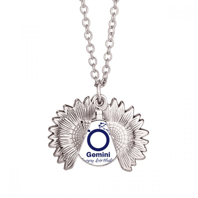 El cumpleaños de Géminis. Collar de girasol collar collar collar colgante