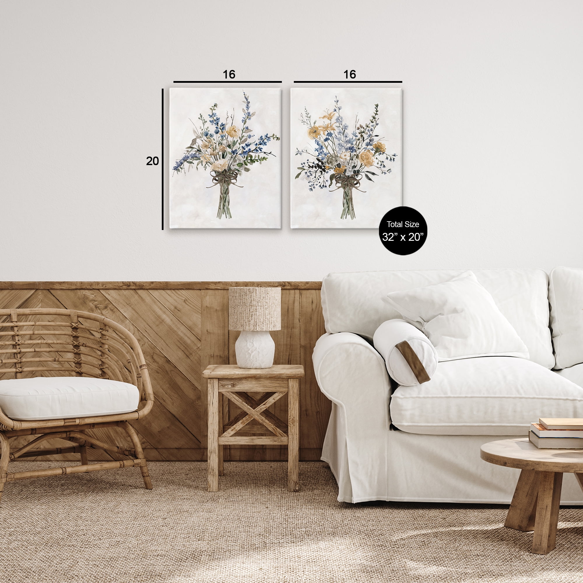 Stupell Industries Bushels of Herbs 2 Piece Canvas Wall Art Set, design by Carol Robinson