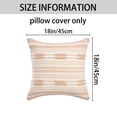 thumbnail image 7 of REGALWOVEN Boho Striped Decorative Throw Pillow Covers Pack of 2 Soft Square Cushion Covers for Sofa Bedroom Living Room Home Decor Light Brown 18" x 18", 7 of 7