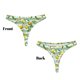 thumbnail image 3 of Balery Lemon Tangas de Algodón para Mujer con Estampado – Ropa Interior Sexy, Transpirable, G-string-3X-Large, 3 of 6