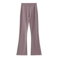 thumbnail image 6 of WUXIAN Toddler Girls Leggings High Waisted Flare Pants Yoga Bootcut Pants Solid Color Full Length Bell Bottoms Baby Trousers Children Cute Dailywear, 6 of 8