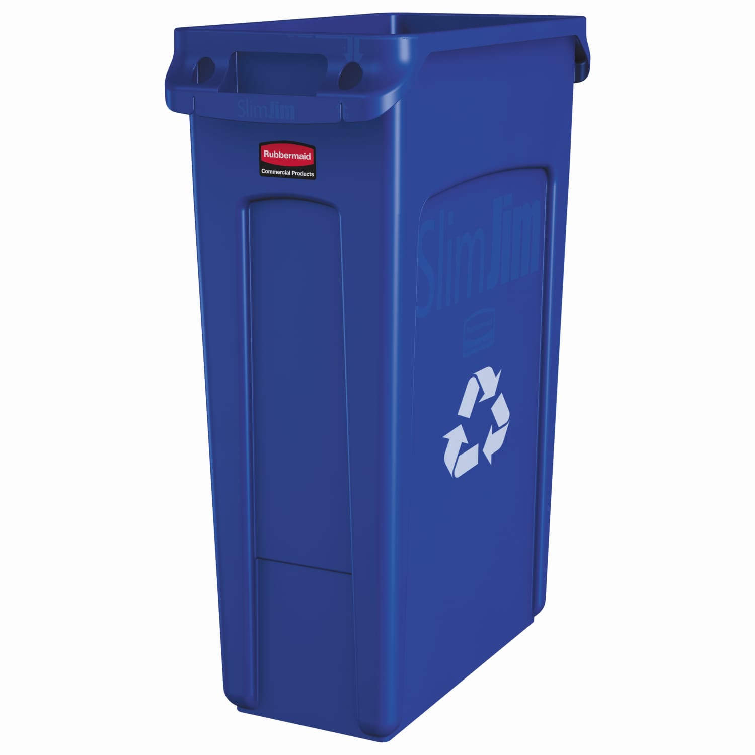 Rubbermaid Commercial Products SLIM JIM 23 Gallon Vented Recycling Container , Blue