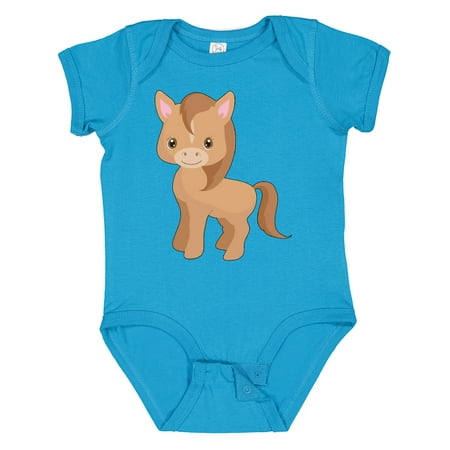 

Inktastic Cute Brown Pony Gift Baby Boy or Baby Girl Bodysuit