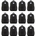 12 Pack 17 Inch Wholesale Backpacks for Kids, Case of Bookbags Water Resistant Knapsacks (12