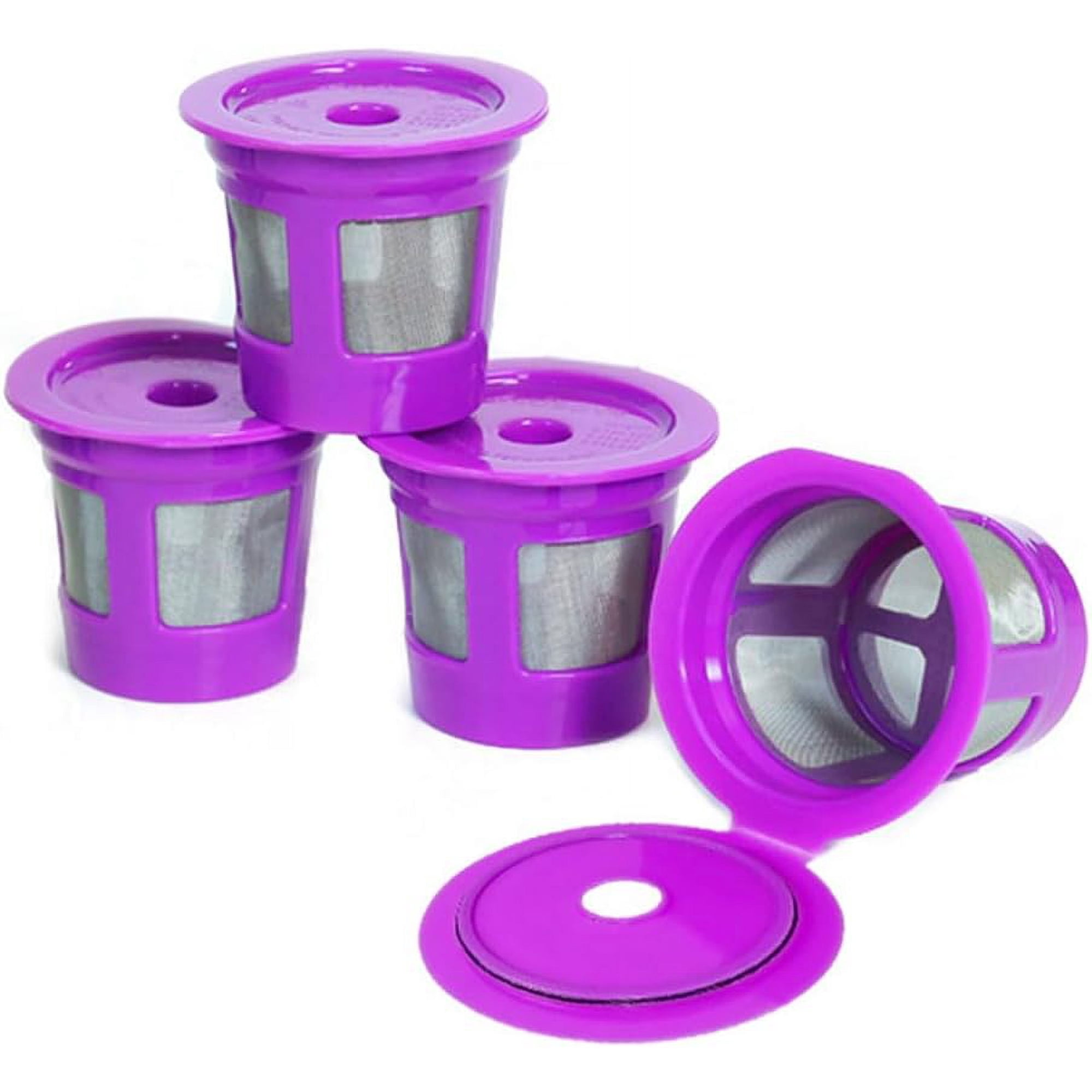 Perfect Pod Cafe Save Reusable K Cup Pod Coffee Filters - Refillable Coffee Pod Capsules for Use with Keurig & Select Single Cup Coffee Machines, 4-Pack